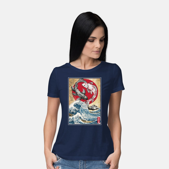 Koi Balance In Japan-Womens-Basic-Tee-DrMonekers