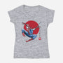 The Spider Sumi-e-Womens-V-Neck-Tee-DrMonekers