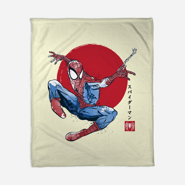 The Spider Sumi-e-None-Fleece-Blanket-DrMonekers