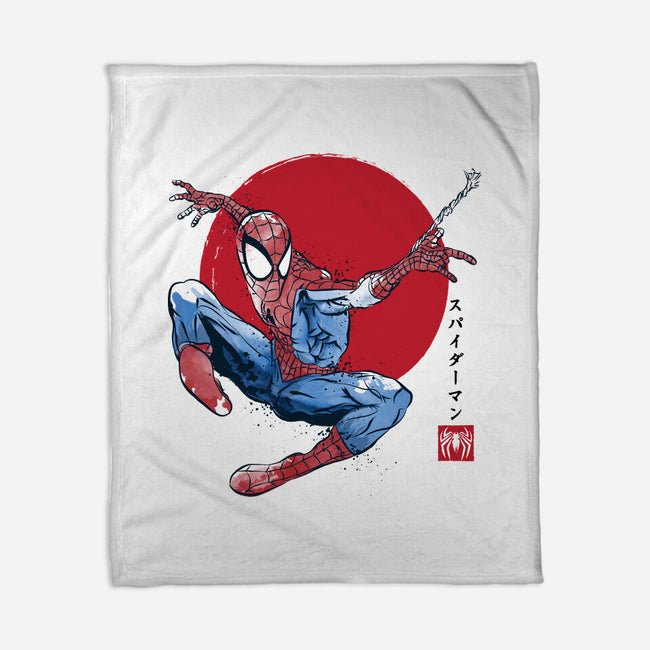 The Spider Sumi-e-None-Fleece-Blanket-DrMonekers