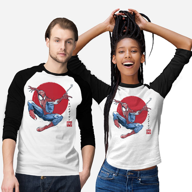 The Spider Sumi-e-Unisex-Baseball-Tee-DrMonekers
