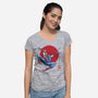 The Spider Sumi-e-Womens-V-Neck-Tee-DrMonekers
