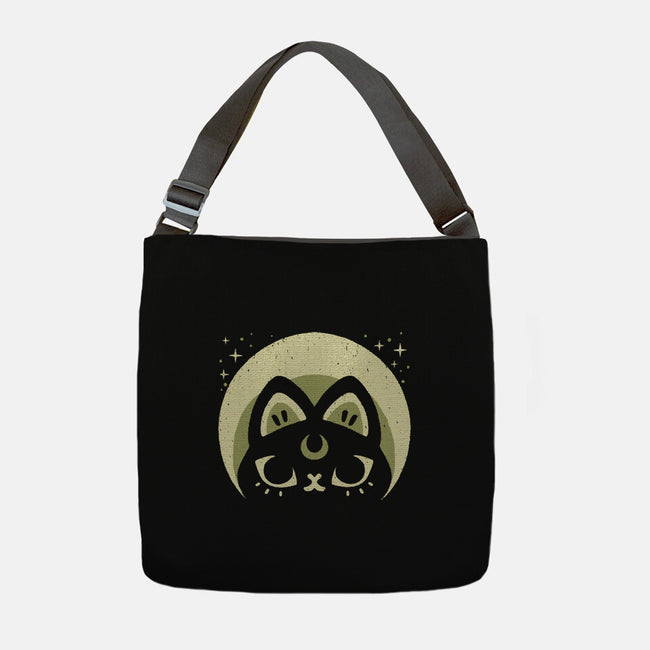 Half Moon Witchy Cat-None-Adjustable Tote-Bag-xMorfina