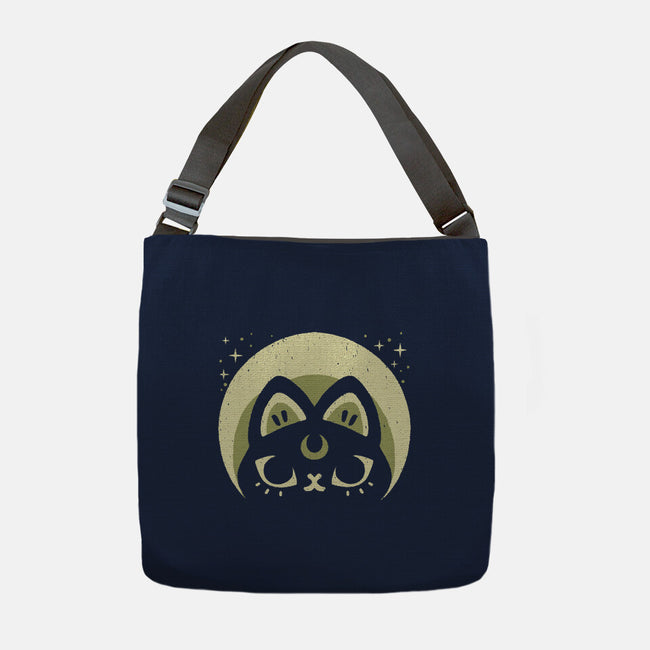 Half Moon Witchy Cat-None-Adjustable Tote-Bag-xMorfina