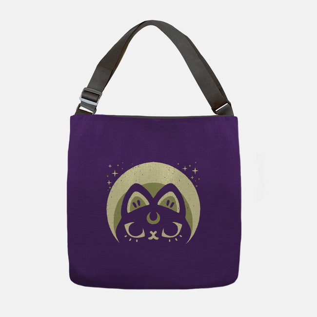 Half Moon Witchy Cat-None-Adjustable Tote-Bag-xMorfina