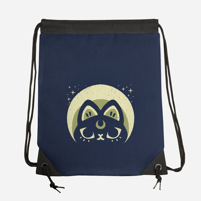 Half Moon Witchy Cat-None-Drawstring-Bag-xMorfina