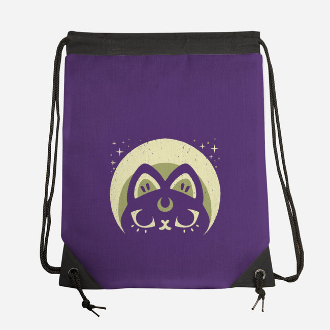 Half Moon Witchy Cat-None-Drawstring-Bag-xMorfina