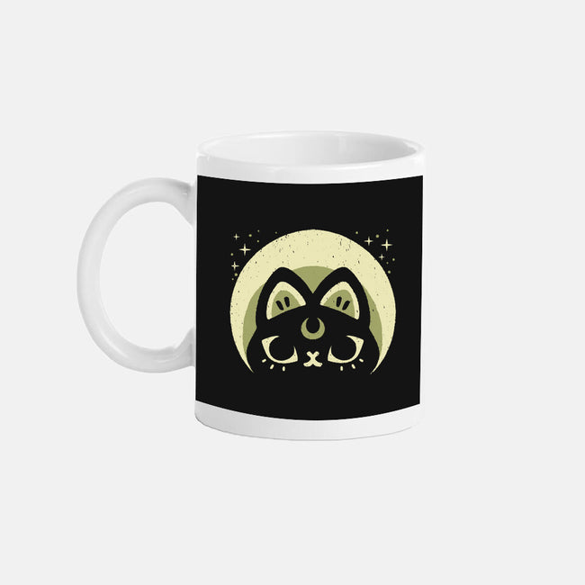 Half Moon Witchy Cat-None-Mug-Drinkware-xMorfina