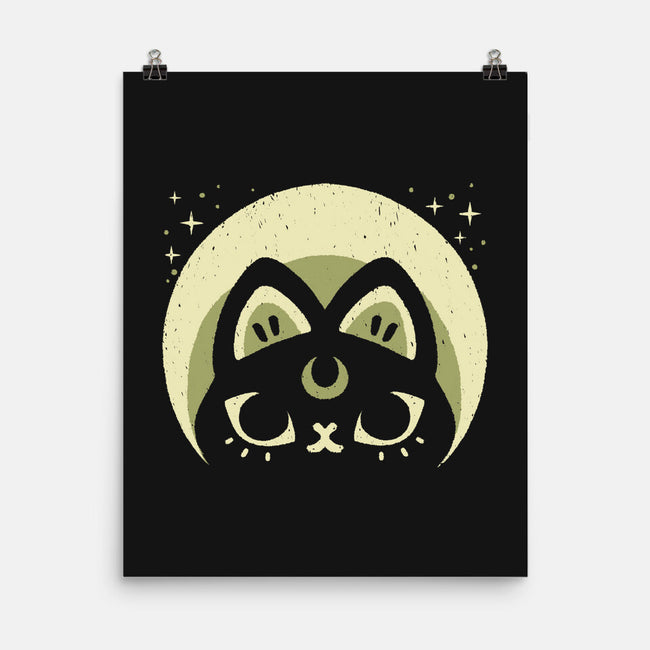 Half Moon Witchy Cat-None-Matte-Poster-xMorfina