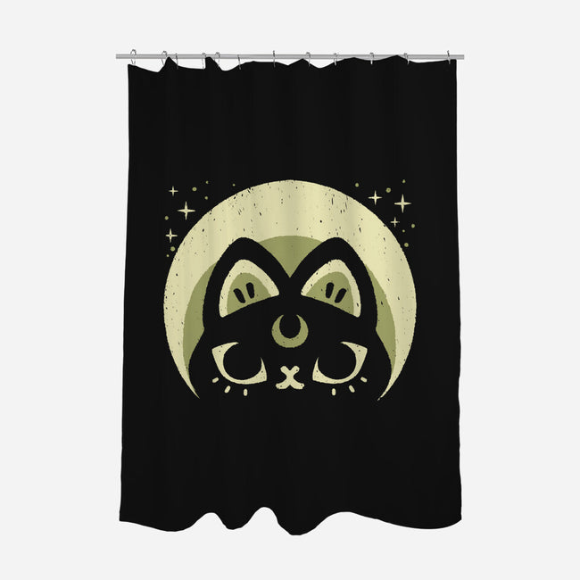 Half Moon Witchy Cat-None-Polyester-Shower Curtain-xMorfina