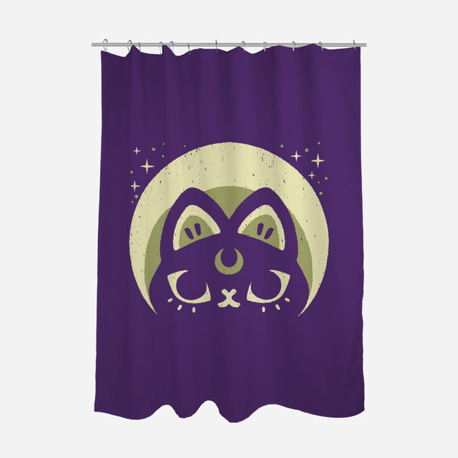 Half Moon Witchy Cat-None-Polyester-Shower Curtain-xMorfina