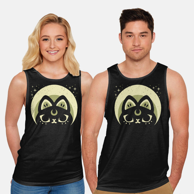 Half Moon Witchy Cat-Unisex-Basic-Tank-xMorfina
