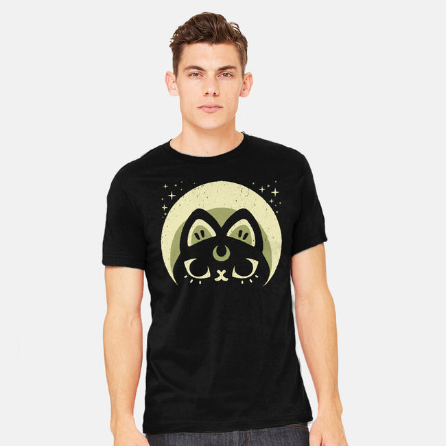 Half Moon Witchy Cat-Mens-Heavyweight-Tee-xMorfina
