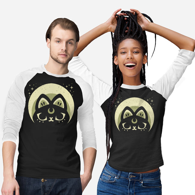 Half Moon Witchy Cat-Unisex-Baseball-Tee-xMorfina