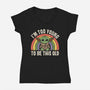 To Young To Be This Old-Womens-V-Neck-Tee-turborat14