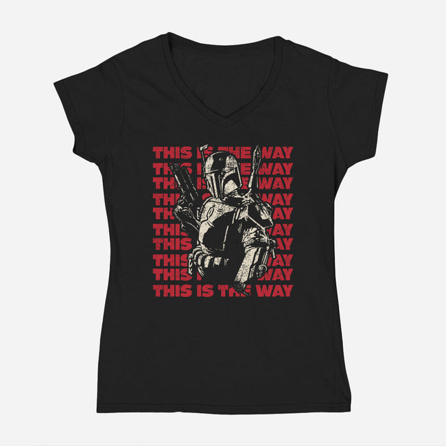 Way Of The Hunter-Womens-V-Neck-Tee-turborat14