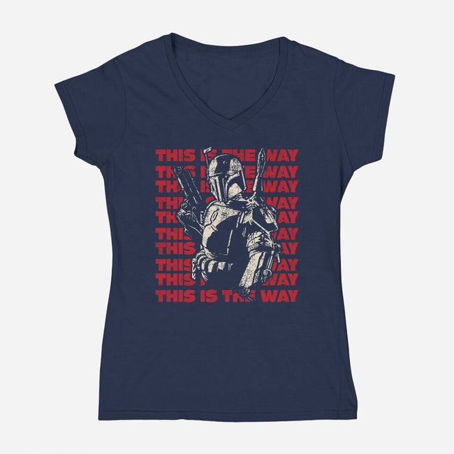 Way Of The Hunter-Womens-V-Neck-Tee-turborat14