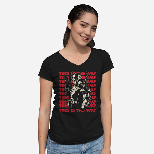 Way Of The Hunter-Womens-V-Neck-Tee-turborat14