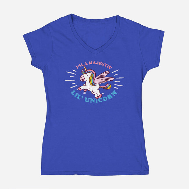 Majestic Unicorn-Womens-V-Neck-Tee-hbdesign