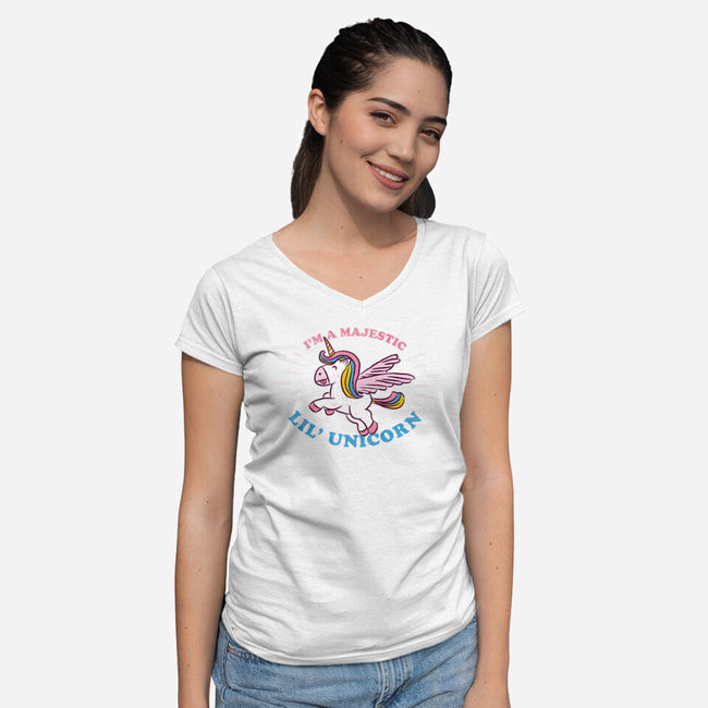 Majestic Unicorn-Womens-V-Neck-Tee-hbdesign