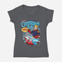Compound Vs Cereal-Womens-V-Neck-Tee-hbdesign