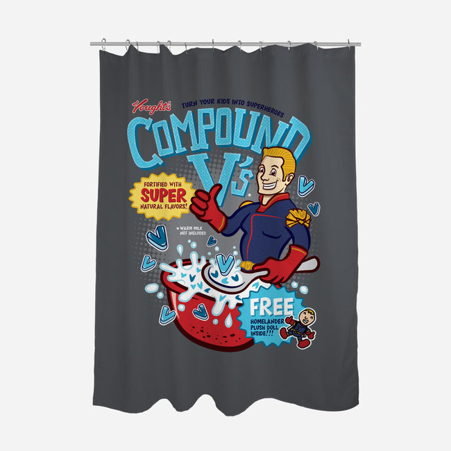 Compound Vs Cereal-None-Polyester-Shower Curtain-hbdesign