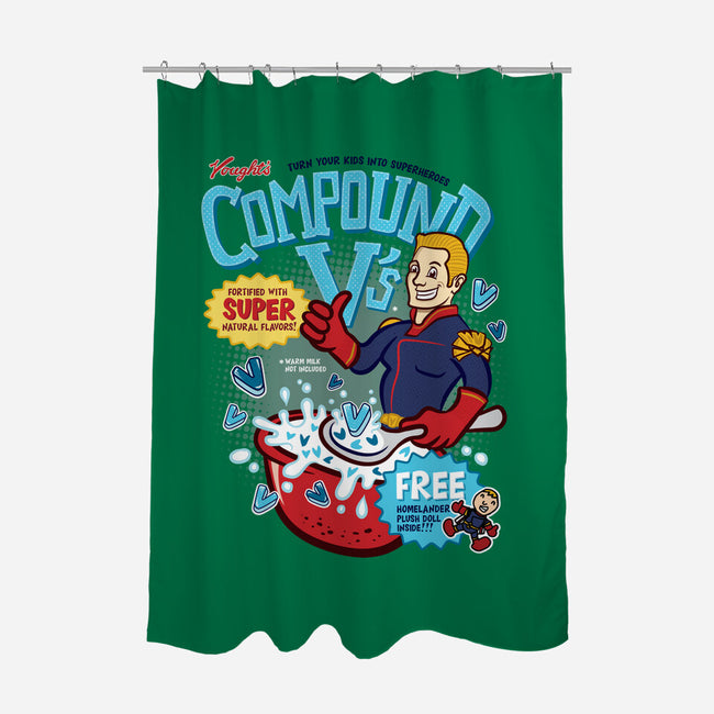 Compound Vs Cereal-None-Polyester-Shower Curtain-hbdesign