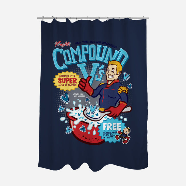 Compound Vs Cereal-None-Polyester-Shower Curtain-hbdesign