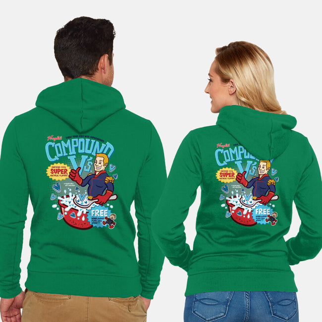 Compound Vs Cereal-Unisex-Zip-Up-Sweatshirt-hbdesign