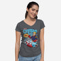Compound Vs Cereal-Womens-V-Neck-Tee-hbdesign
