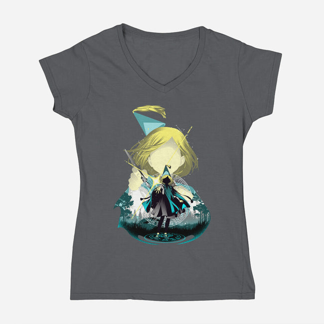 Hat Atelier Witch-Womens-V-Neck-Tee-hypertwenty