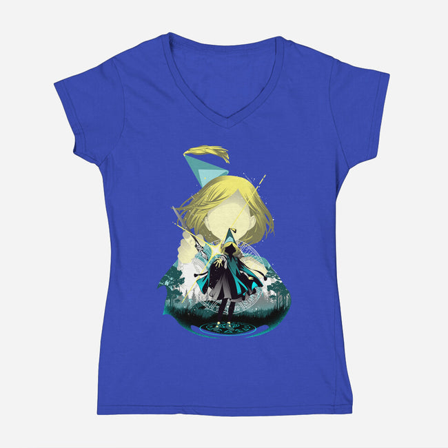 Hat Atelier Witch-Womens-V-Neck-Tee-hypertwenty