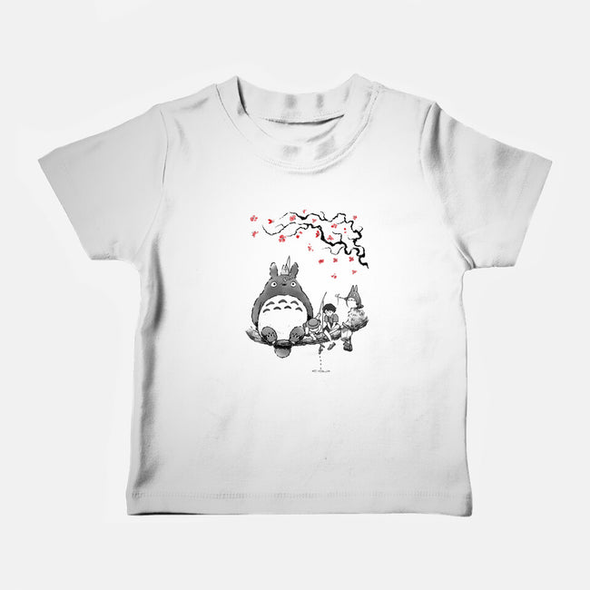 Mystic Forest Friend Sumi-E-Baby-Basic-Tee-Astrobot Invention