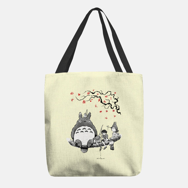 Mystic Forest Friend Sumi-E-None-Basic Tote-Bag-Astrobot Invention
