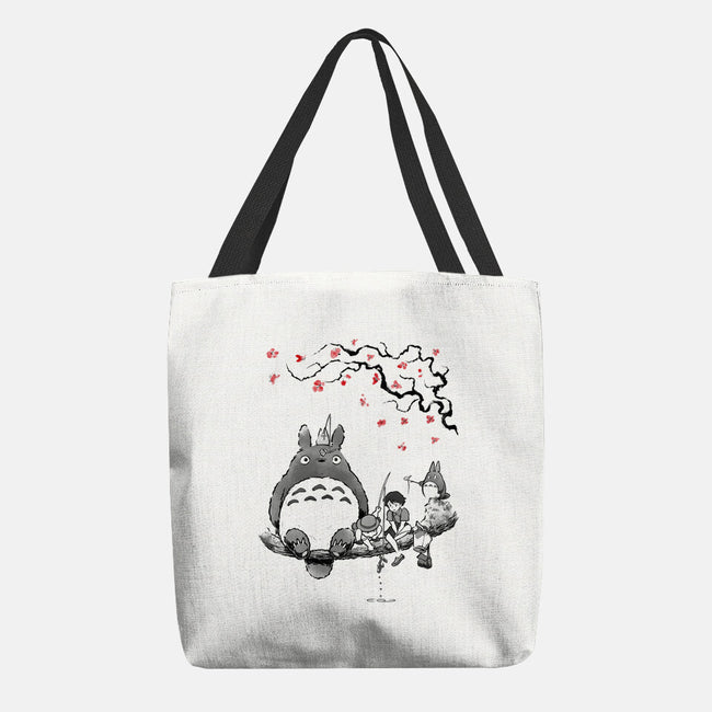 Mystic Forest Friend Sumi-E-None-Basic Tote-Bag-Astrobot Invention