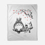 Mystic Forest Friend Sumi-E-None-Fleece-Blanket-Astrobot Invention