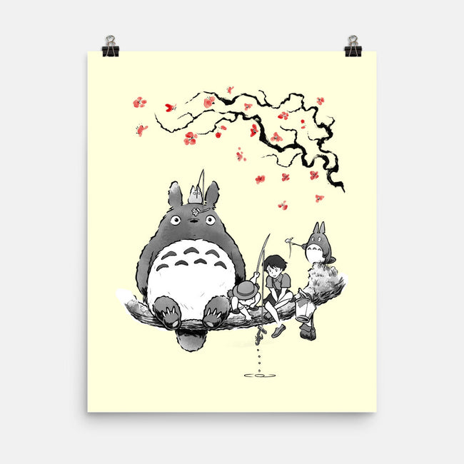 Mystic Forest Friend Sumi-E-None-Matte-Poster-Astrobot Invention