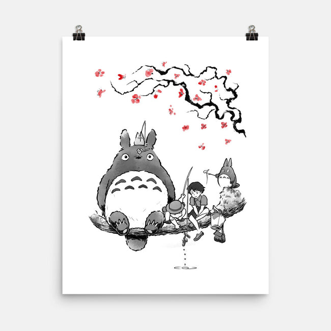 Mystic Forest Friend Sumi-E-None-Matte-Poster-Astrobot Invention