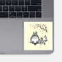 Mystic Forest Friend Sumi-E-None-Glossy-Sticker-Astrobot Invention