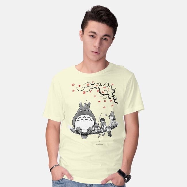 Mystic Forest Friend Sumi-E-Mens-Basic-Tee-Astrobot Invention