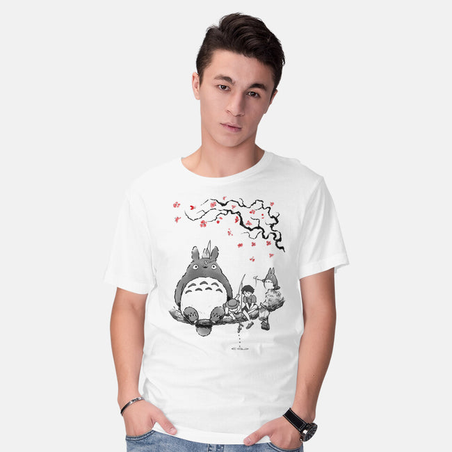 Mystic Forest Friend Sumi-E-Mens-Basic-Tee-Astrobot Invention