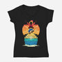 Adventure Never Sinks-Womens-V-Neck-Tee-sachpica