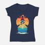 Adventure Never Sinks-Womens-V-Neck-Tee-sachpica