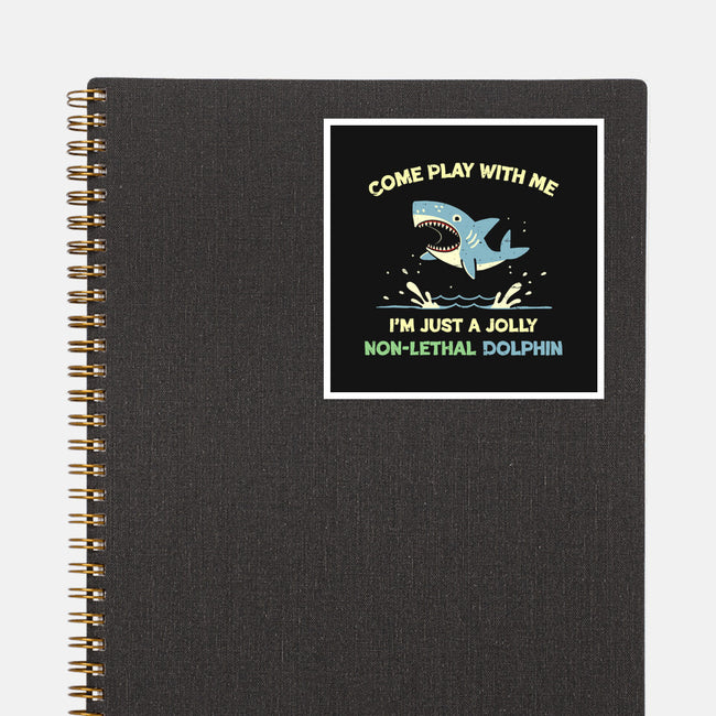Definitely Not A Shark-None-Glossy-Sticker-BridgeWalker