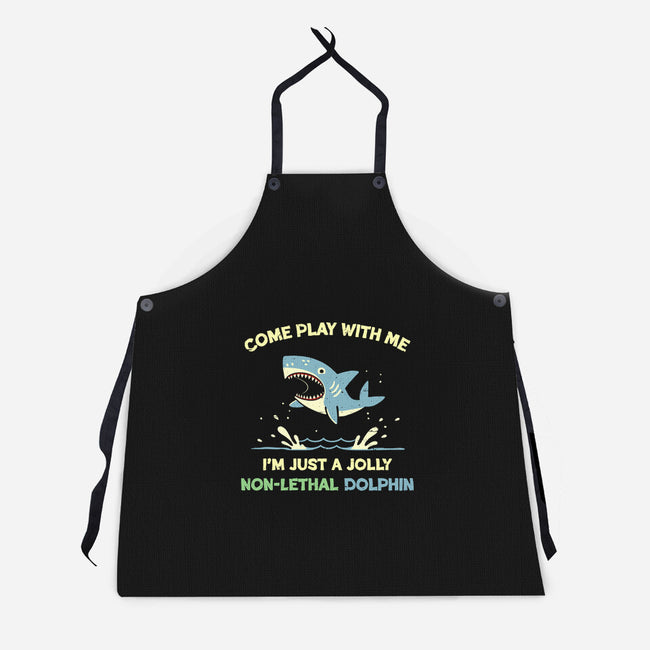 Definitely Not A Shark-Unisex-Kitchen-Apron-BridgeWalker