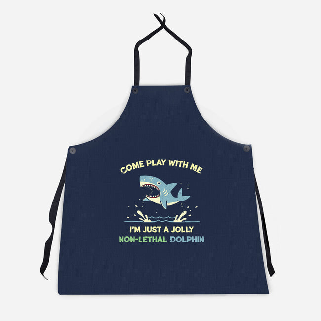 Definitely Not A Shark-Unisex-Kitchen-Apron-BridgeWalker
