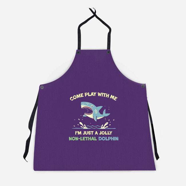 Definitely Not A Shark-Unisex-Kitchen-Apron-BridgeWalker