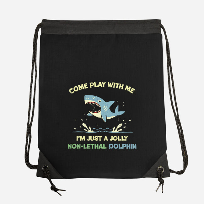 Definitely Not A Shark-None-Drawstring-Bag-BridgeWalker