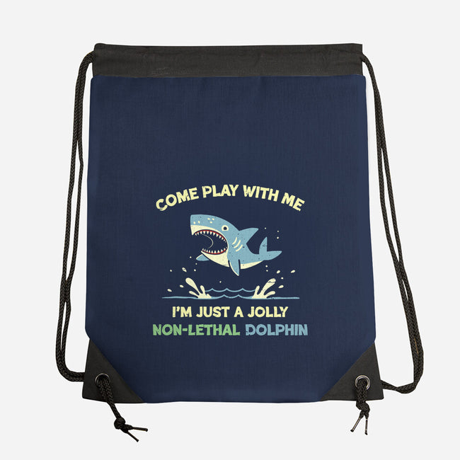 Definitely Not A Shark-None-Drawstring-Bag-BridgeWalker
