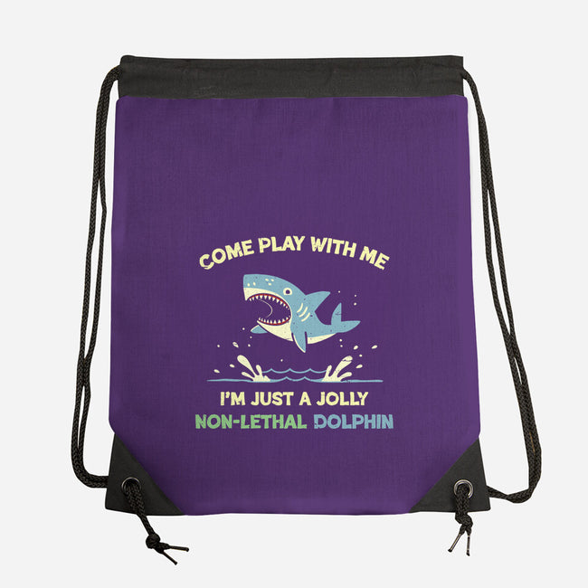 Definitely Not A Shark-None-Drawstring-Bag-BridgeWalker